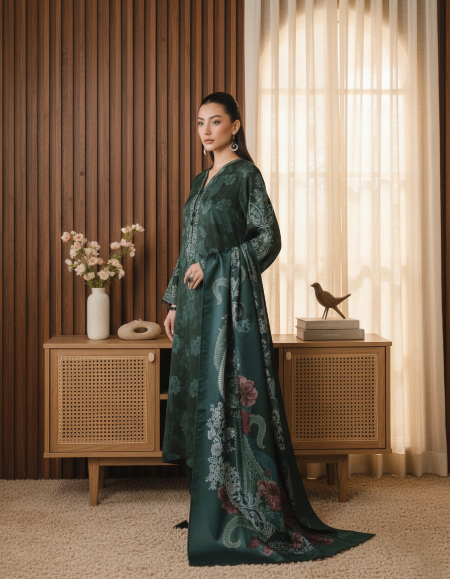 BAROQUE – Airjet Dhanak Digital Print Unstitched Suit (3Pc)