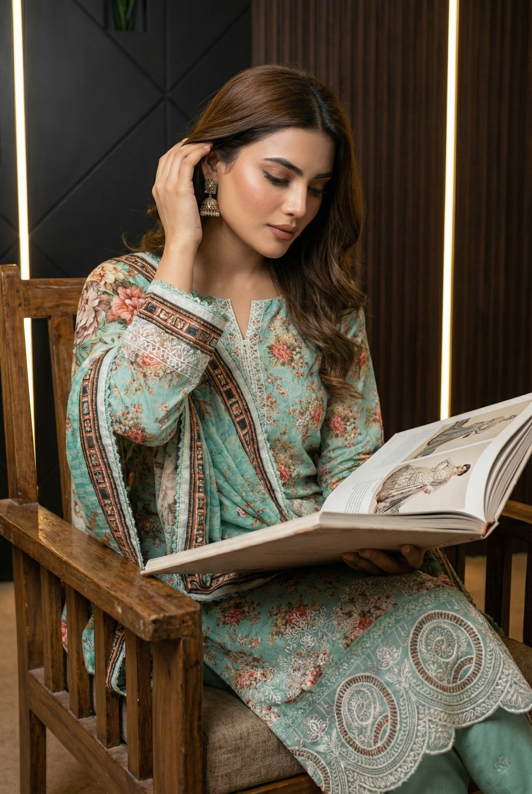 BONANZA NAAZ – Digital Doria Linen Printed Suit (3Pc)