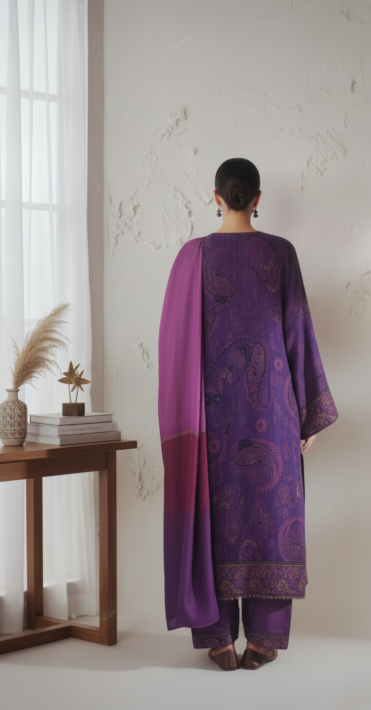 BAROQUE – Winter Digital Airjet Dhanak 3-Piece Suit