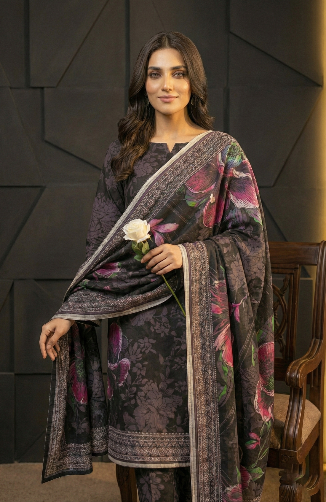 IZNIK – Winter Digital Khaddar Printed Suit (3Pc)