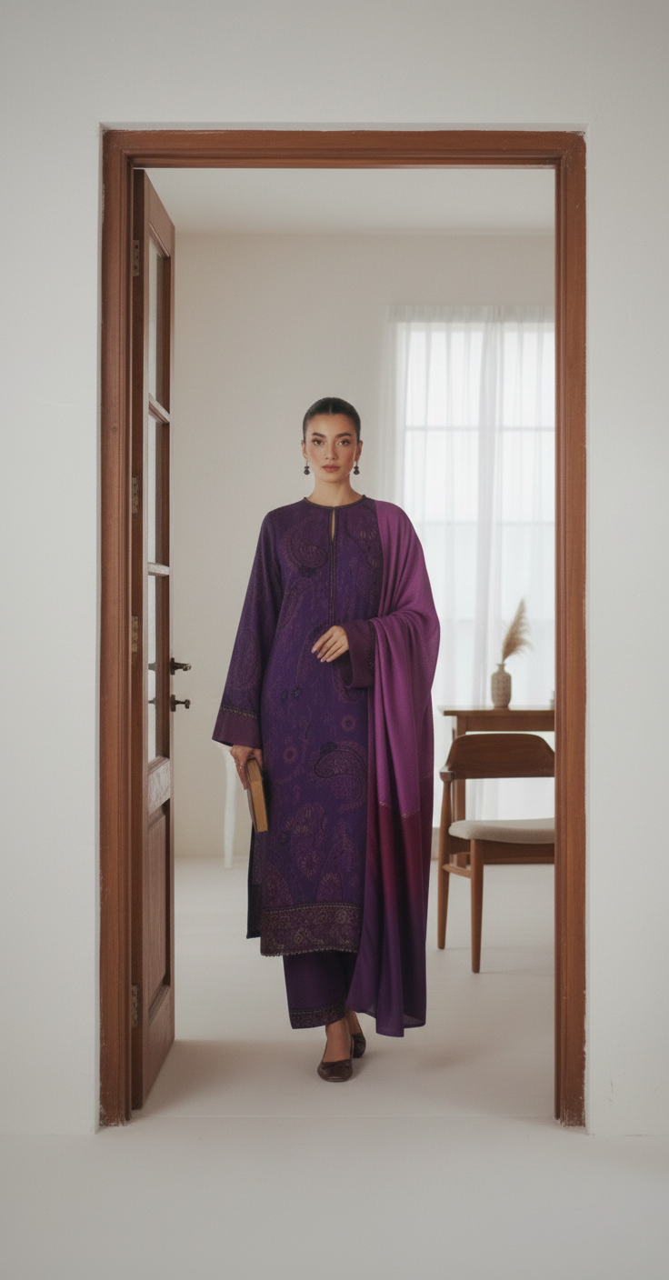 BAROQUE – Winter Digital Airjet Dhanak 3-Piece Suit