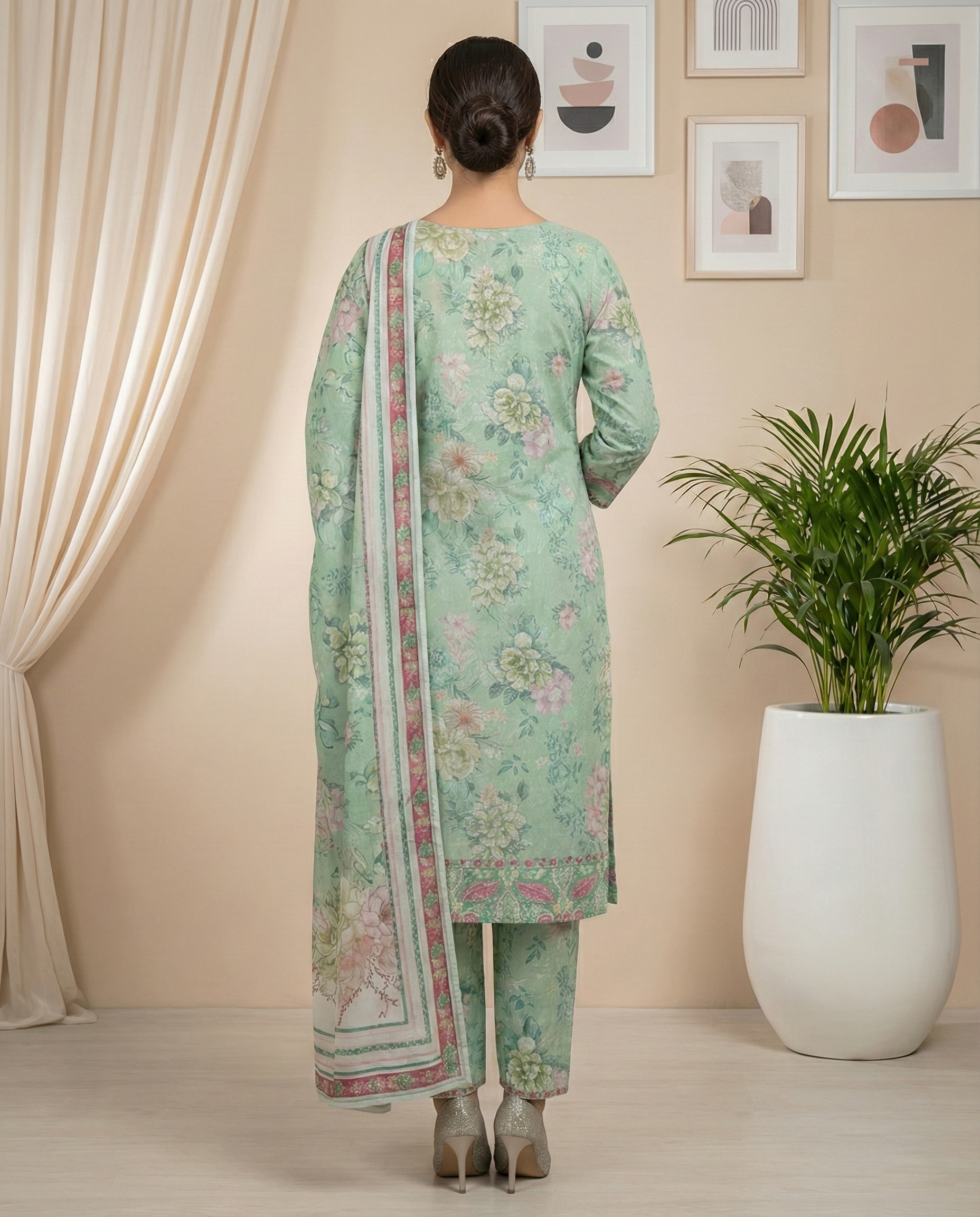 BAROQUE – Digital Khaddar 3-Piece Unstitched Suit