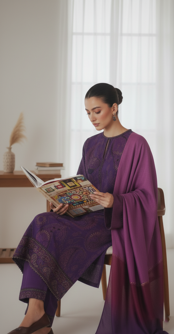 BAROQUE – Winter Digital Airjet Dhanak 3-Piece Suit